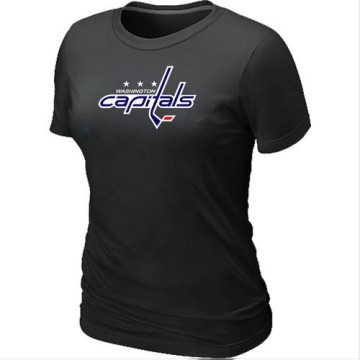 Women's Washington Capitals Big & Tall Logo T-Shirt - - Black