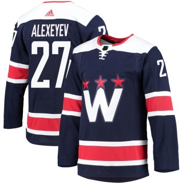 Authentic Adidas Men's Alexander Alexeyev Washington Capitals 2020/21 Alternate Primegreen Pro Jersey - Navy