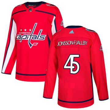 Authentic Adidas Men's Axel Jonsson-Fjallby Washington Capitals Home Jersey - Red