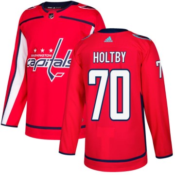 Authentic Adidas Men's Braden Holtby Washington Capitals Jersey - Red