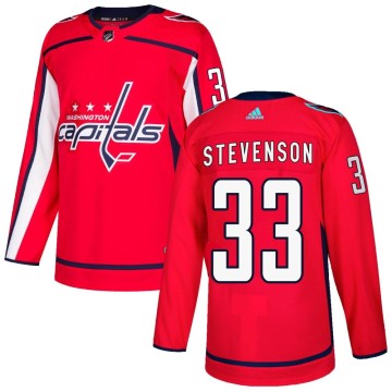 Authentic Adidas Men's Clay Stevenson Washington Capitals Home Jersey - Red
