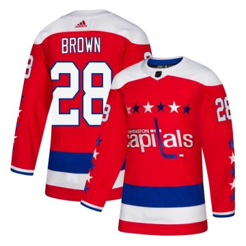 Authentic Adidas Men's Connor Brown Washington Capitals Alternate Jersey - Red