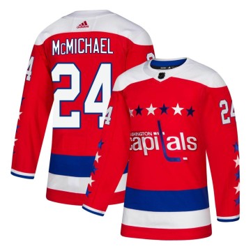 Authentic Adidas Men's Connor McMichael Washington Capitals Alternate Jersey - Red