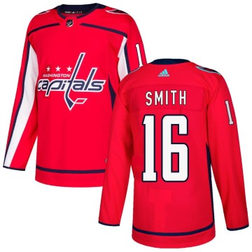 Authentic Adidas Men's Craig Smith Washington Capitals Home Jersey - Red