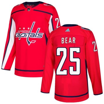 Authentic Adidas Men's Ethan Bear Washington Capitals Home Jersey - Red