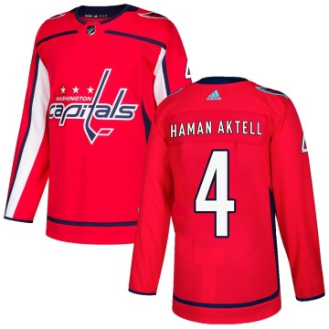 Authentic Adidas Men's Hardy Haman Aktell Washington Capitals Home Jersey - Red