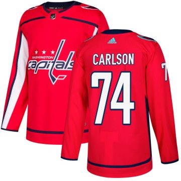Authentic Adidas Men's John Carlson Washington Capitals Jersey - Red