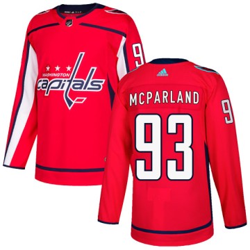 Authentic Adidas Men's Steve McParland Washington Capitals Home Jersey - Red