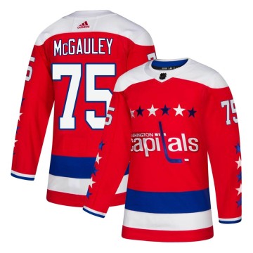Authentic Adidas Men's Tim McGauley Washington Capitals Alternate Jersey - Red