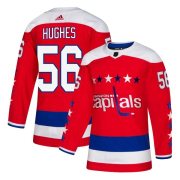 Authentic Adidas Men's Tommy Hughes Washington Capitals Alternate Jersey - Red