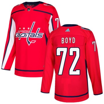 Authentic Adidas Men's Travis Boyd Washington Capitals Home Jersey - Red