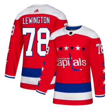 Authentic Adidas Men's Tyler Lewington Washington Capitals ized Alternate Jersey - Red