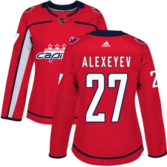 Authentic Adidas Women's Alexander Alexeyev Washington Capitals Home Jersey - Red