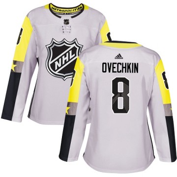 Authentic Adidas Women's Alexander Ovechkin Washington Capitals 2018 All-Star Metro Division Jersey - Gray