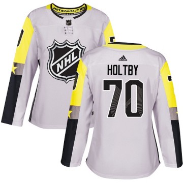Authentic Adidas Women's Braden Holtby Washington Capitals 2018 All-Star Metro Division Jersey - Gray