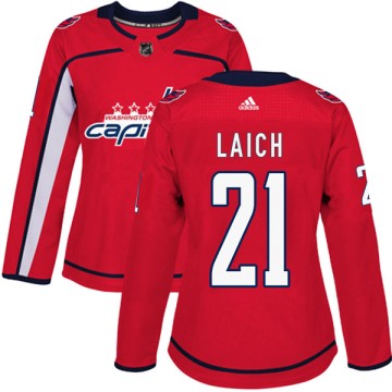 Authentic Adidas Women's Brooks Laich Washington Capitals Home Jersey - Red