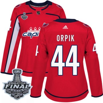 Authentic Adidas Women's Brooks Orpik Washington Capitals Home 2018 Stanley Cup Final Patch Jersey - Red