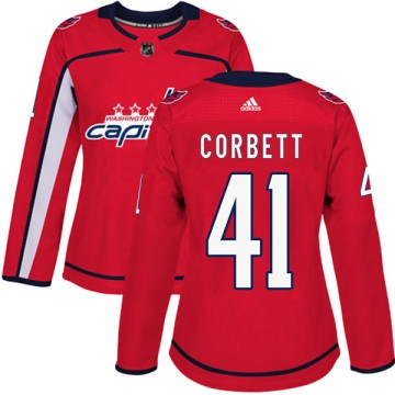 Authentic Adidas Women's Cody Corbett Washington Capitals Home Jersey - Red