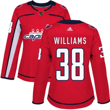 Authentic Adidas Women's Colby Williams Washington Capitals Home Jersey - Red