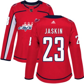 Authentic Adidas Women's Dmitrij Jaskin Washington Capitals Home Jersey - Red