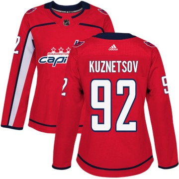 Authentic Adidas Women's Evgeny Kuznetsov Washington Capitals Home Jersey - Red