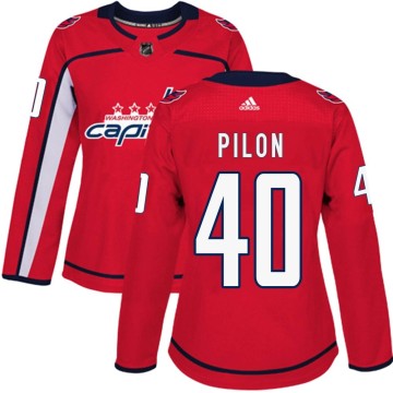 Authentic Adidas Women's Garrett Pilon Washington Capitals Home Jersey - Red