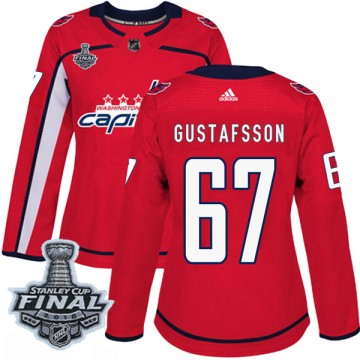 Authentic Adidas Women's Hampus Gustafsson Washington Capitals Home 2018 Stanley Cup Final Patch Jersey - Red