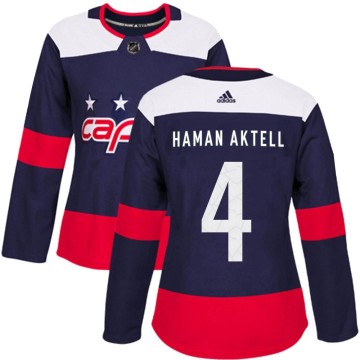 Authentic Adidas Women's Hardy Haman Aktell Washington Capitals 2018 Stadium Series Jersey - Navy Blue