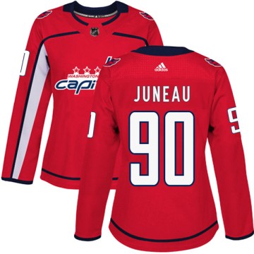 Authentic Adidas Women's Joe Juneau Washington Capitals Home Jersey - Red