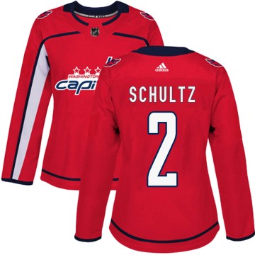 Authentic Adidas Women's Justin Schultz Washington Capitals Home Jersey - Red