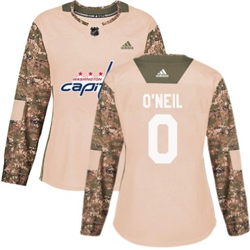 Authentic Adidas Women's Kevin O'Neil Washington Capitals Veterans Day Practice Jersey - Camo