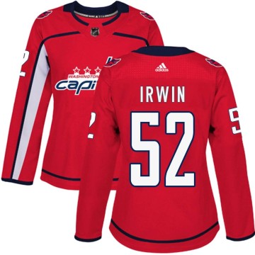 Authentic Adidas Women's Matthew Irwin Washington Capitals Home Jersey - Red