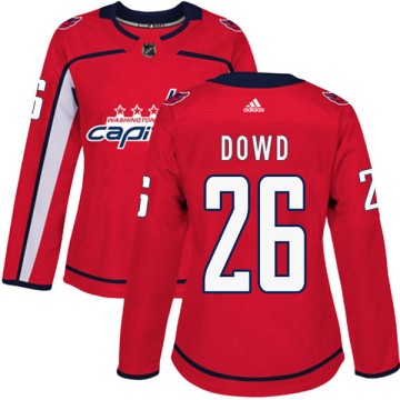 Authentic Adidas Women's Nic Dowd Washington Capitals Home Jersey - Red