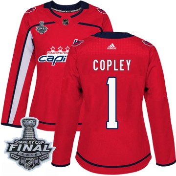 Authentic Adidas Women's Pheonix Copley Washington Capitals Home 2018 Stanley Cup Final Patch Jersey - Red