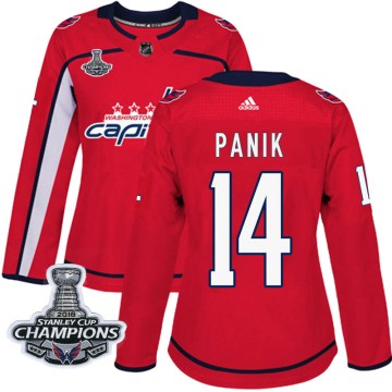 Authentic Adidas Women's Richard Panik Washington Capitals Home 2018 Stanley Cup Champions Patch Jersey - Red