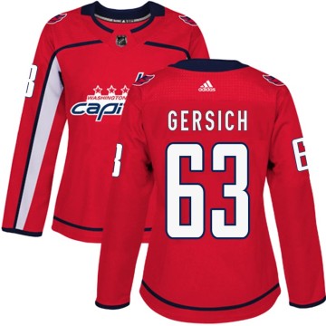 Authentic Adidas Women's Shane Gersich Washington Capitals Home Jersey - Red