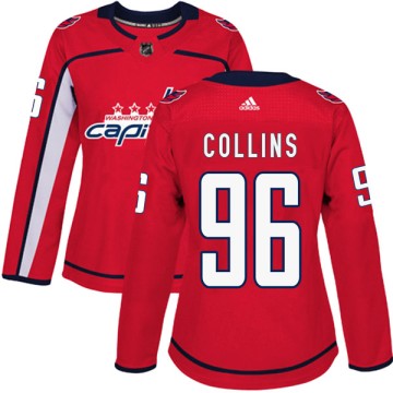 Authentic Adidas Women's Stephen Collins Washington Capitals Home Jersey - Red