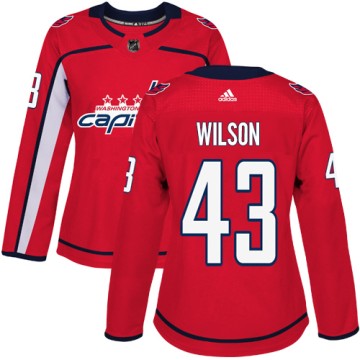 Authentic Adidas Women's Tom Wilson Washington Capitals Home Jersey - Red