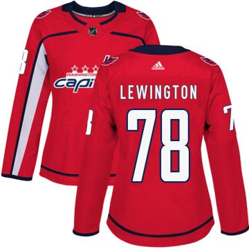 Authentic Adidas Women's Tyler Lewington Washington Capitals ized Home Jersey - Red