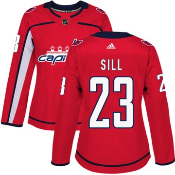 Authentic Adidas Women's Zach Sill Washington Capitals Home Jersey - Red