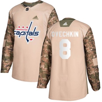 Authentic Adidas Youth Alex Ovechkin Washington Capitals Veterans Day Practice Jersey - Camo