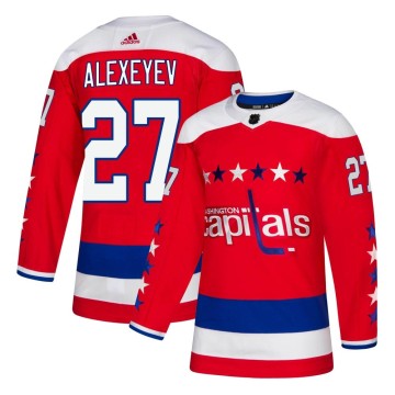 Authentic Adidas Youth Alexander Alexeyev Washington Capitals Alternate Jersey - Red
