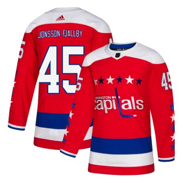 Authentic Adidas Youth Axel Jonsson-Fjallby Washington Capitals Alternate Jersey - Red