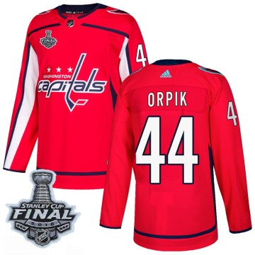 Authentic Adidas Youth Brooks Orpik Washington Capitals Home 2018 Stanley Cup Final Patch Jersey - Red
