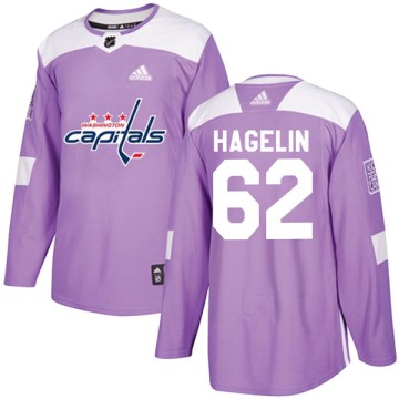 Authentic Adidas Youth Carl Hagelin Washington Capitals Fights Cancer Practice Jersey - Purple