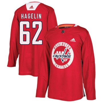Authentic Adidas Youth Carl Hagelin Washington Capitals Practice Jersey - Red