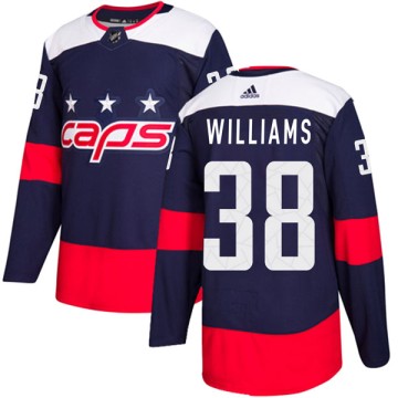 Authentic Adidas Youth Colby Williams Washington Capitals 2018 Stadium Series Jersey - Navy Blue