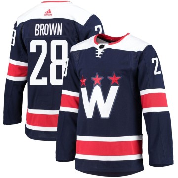 Authentic Adidas Youth Connor Brown Washington Capitals Navy 2020/21 Alternate Primegreen Pro Jersey - Brown