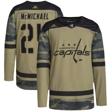 Authentic Adidas Youth Connor McMichael Washington Capitals Military Appreciation Practice Jersey - Camo