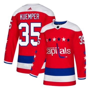 Authentic Adidas Youth Darcy Kuemper Washington Capitals Alternate Jersey - Red